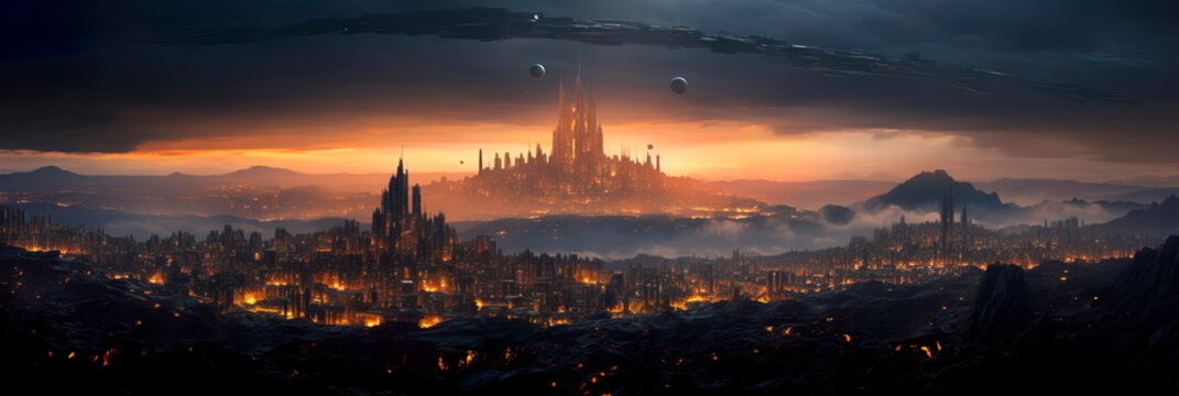 City that serves as an important point for interplanetary travel , Generative AI