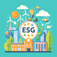 ESG background concept. Environmental, Social, and Governance