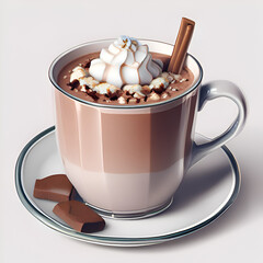 cup of hot chocolate with marshmallows