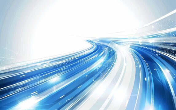 Abstract Futuristic Background Featuring Blue and White Technology Elements