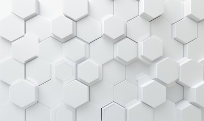 Fototapeta premium Abstract Hexagon Pattern on Clean Background for Tech and Science Design.