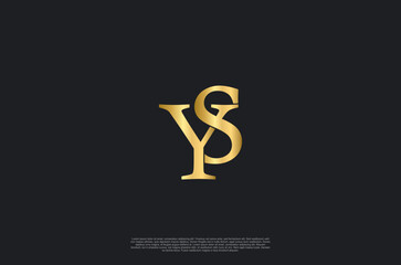 initial letters luxury YS monogram,creative golden logo