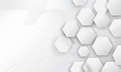 Abstract Hexagon Pattern on Light Background for Technology Design.
