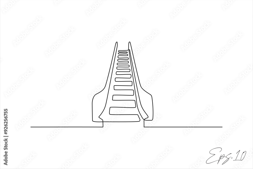 Canvas Prints continuous line vector illustration design of a ladder