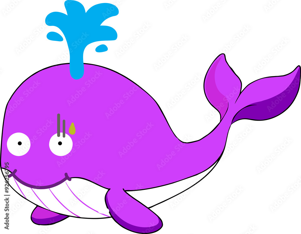 Canvas Prints cute whale cartoon, sea animal