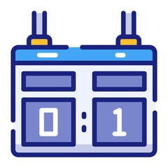 Scoreboard Displaying Football Match Scores