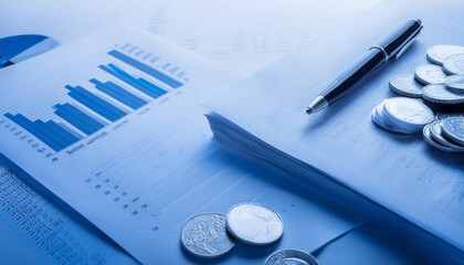 Close-Up of Financial Documents and Calculations