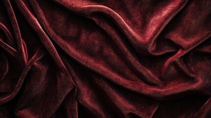 Crimson Velvet Drape:  A captivating close-up of rich, velvety crimson fabric, intricately draped and illuminated in a moody, dramatic light, evokes a sense of luxury, elegance, and sophistication.