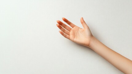 Close-Up of Woman's Hand Against White Background - Professional Photo