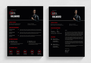 Professional Resume CV Template Layout