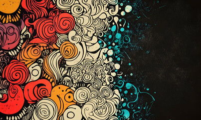 abstract doodle hand drawn design background