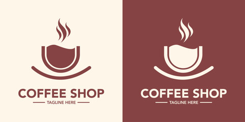Creative coffee shop logo design