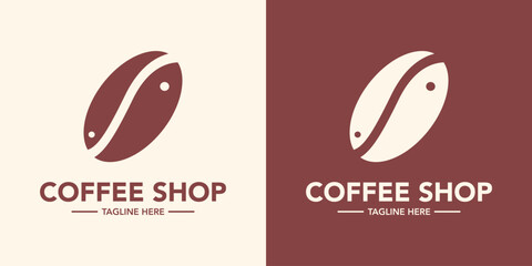 Coffee shop vintage logo design minimalist
