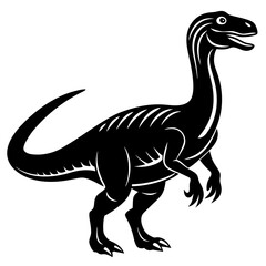 vector-art-a-dinosaur silhouette on a white background 