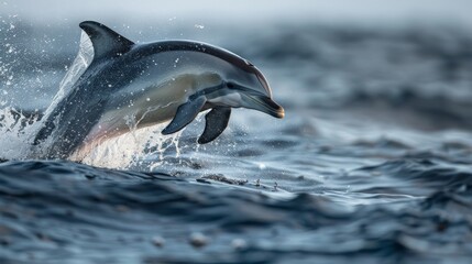 Fototapeta premium Dolphin Leaping Out of the Water.