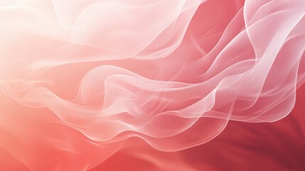 Obraz premium A soft, flowing abstract design with gentle waves in shades of red and white.