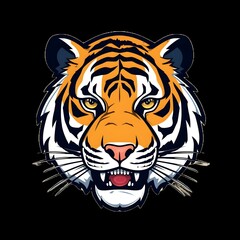 Fototapeta premium STICKER OF AN ANGRY TIGER