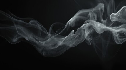 Fototapeta premium A swirling pattern of translucent smoke against a dark background.