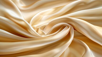 Obraz premium Smooth elegant golden satin or silk fabric texture as abstract background with copy space