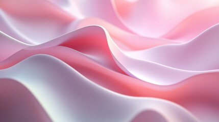 Obraz premium A stunning close-up of soft pastel fabric waves, showcasing delicate textures and smooth colors, perfect for design and creative projects.