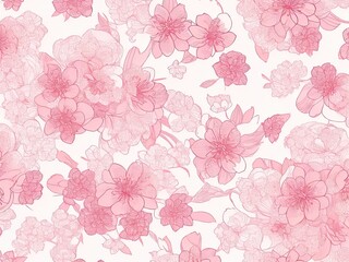 Sakura flower seamless pattern element in vector form.