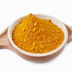 Curcumin powder, isolated on white background