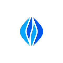 blue gas flame butane logo symbol vector