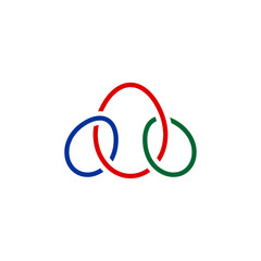 eggs chain abstract easter logo vector icon