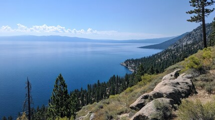 Serene Mountain Lake View