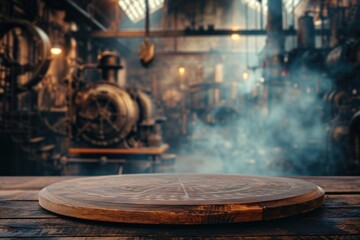 Fototapeta premium Steampunk architecture factory wood.