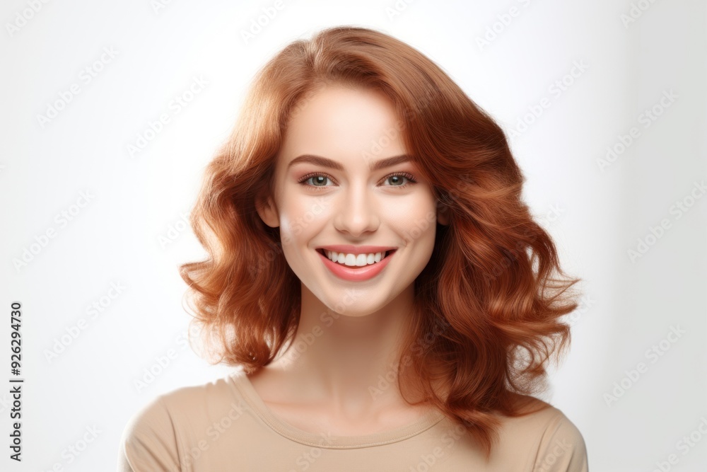 Poster beautiful smiling woman portrait looking adult.