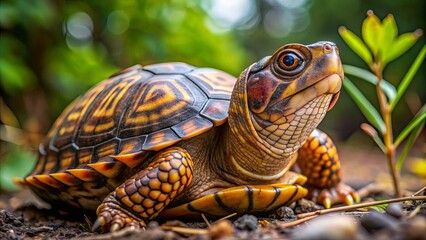 Obraz premium Close-up shot of a Coahuilan box turtle in its natural habitat