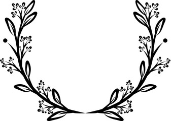 Elegant Hand-Drawn Floral Wreaths