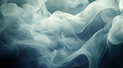 Obraz premium A serene abstract representation of smoke flowing gracefully, creating a mysterious and ethereal atmosphere in soft tones.