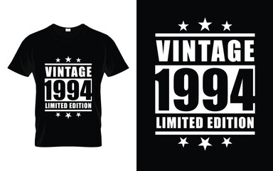 Vintage in 1994 limited edition Retro Vintage Birthday Graphic T-shirt Design
