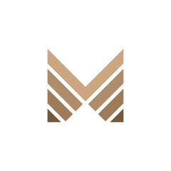 letter m parquet flooring laminate logo vector icon
