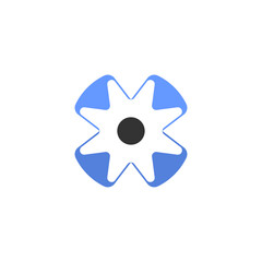 letter x gear vector logo mechanics symbol