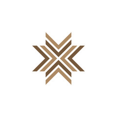 letter x parquet flooring laminate logo vector icon