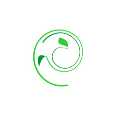 organic natural bio herb eco plant leaf logo vector