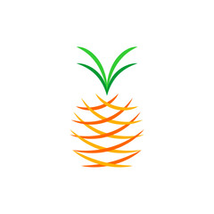 stylized pineapple logo icon vector symbol