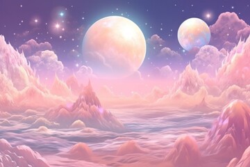 Outer space landscape astronomy nature.