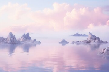 Obraz premium Draconic Archipelago landscape panoramic outdoors.