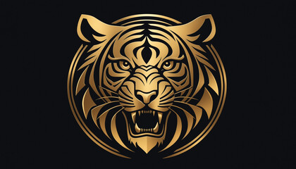 Logo tigre animal sauvage marque entreprise icône mascotte sport.