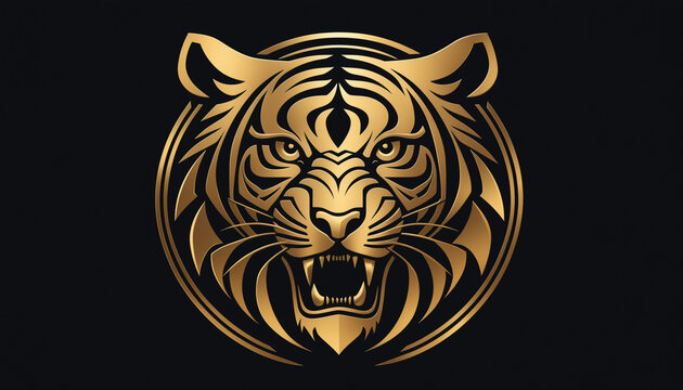 Logo tigre animal sauvage marque entreprise ic&ocirc;ne mascotte sport.