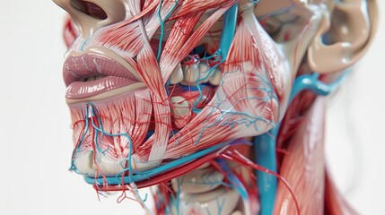 AIenhanced anatomical simulations for education AI anatomy front view Promoting interactive learning experiences advanced tone Vivid