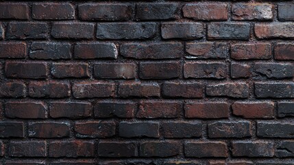 Obraz premium A brick wall with a dark brown color