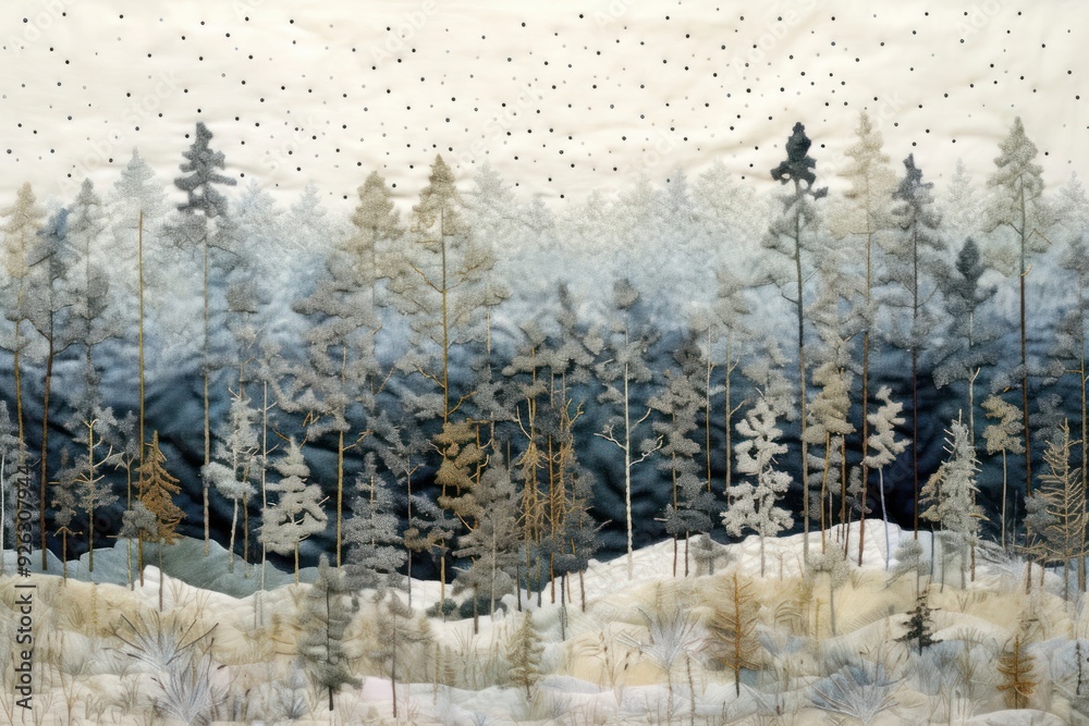 Canvas Prints landscape forest snow outdoors.