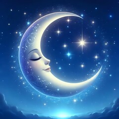 Fototapeta premium moon and stars