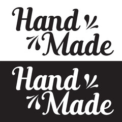 HAND MADE  - hand lettering inscription text calligraphy motivation and inspiration positive quote. vector illustration. EPS 10