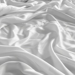 Obraz premium Abstract White Drapery Soft, Delicate Fabric with Subtle Texture, Shadows and High Detail